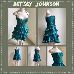 Unique Striking Green Betsey Johnson Dress